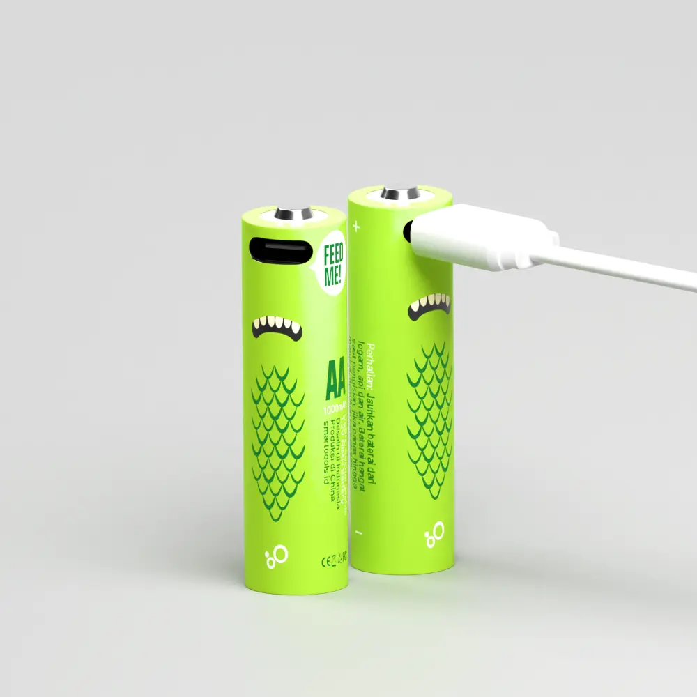 Baterai AA Isi Ulang USB-C Lithium
