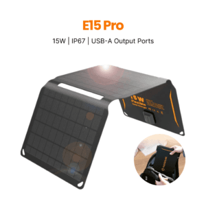 FlexSolar E15 Pro Portable Solar Panel | 15W USB Solar Charger