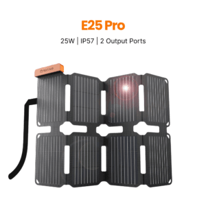 FLEXSOLAR E25 Mini Portable Solar Panel | 25W Dual Output USB-A & USB-C Solar Charger